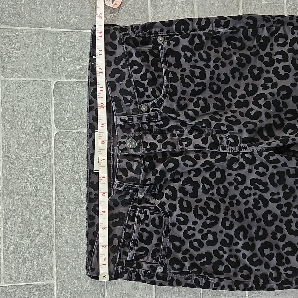 NWOT! Madewell 9" Mid-Rise Skinny Jeans Flocked Leopard Edition Size 26 Waist - Picture 9 of 11